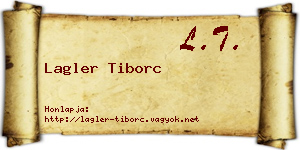 Lagler Tiborc névjegykártya